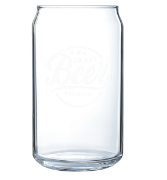 Can Shaped Beer Glass Personalized - I Love You Like XO Print Engraved