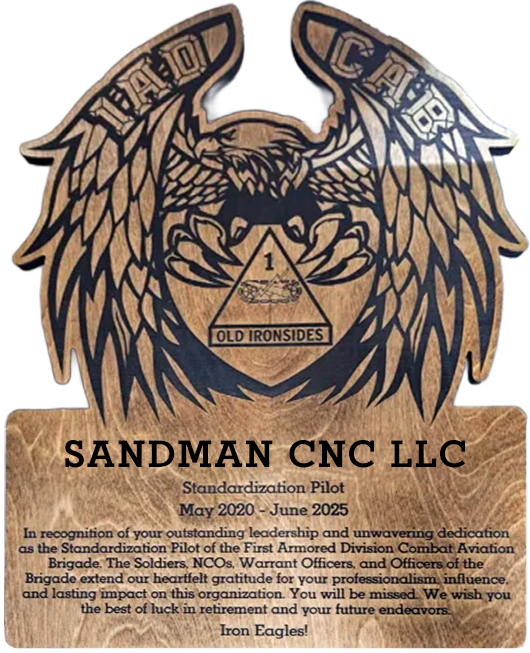 1AD CAB Full Color 19.5"x21" LASERED AND STAINED "TEMPLATE READY"