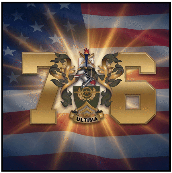 Class 76 USASMA US Flag" 16x16 "TEMPLATE READY"